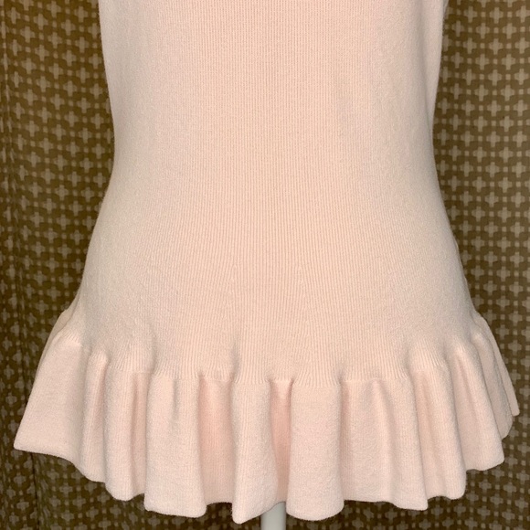 TED BAKER Pink Blush Knit Peplum Tank Sleeveless M - Picture 6 of 8